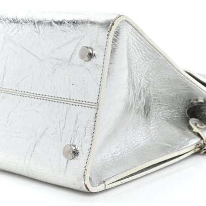 Christian Dior Metallic Calfskin Medium Diorever Flap Silver 8 of 21
