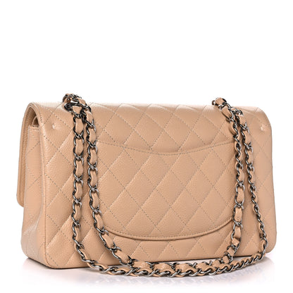 Chanel Caviar Quilted Medium Double Flap Light Beige 3 of 15