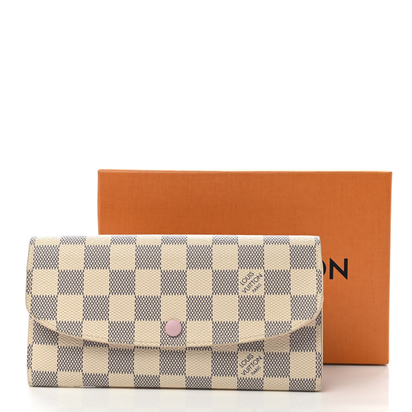 Damier Azur Emilie Wallet Rose Ballerine
