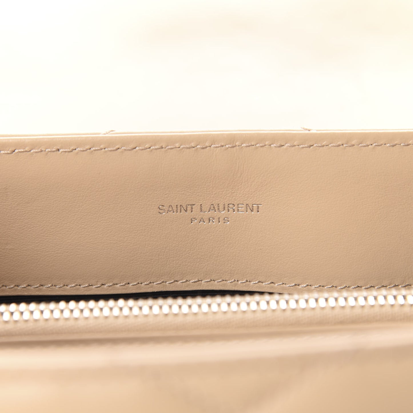 Calfskin Y Quilted Monogram Medium Loulou Chain Satchel Nude Powder