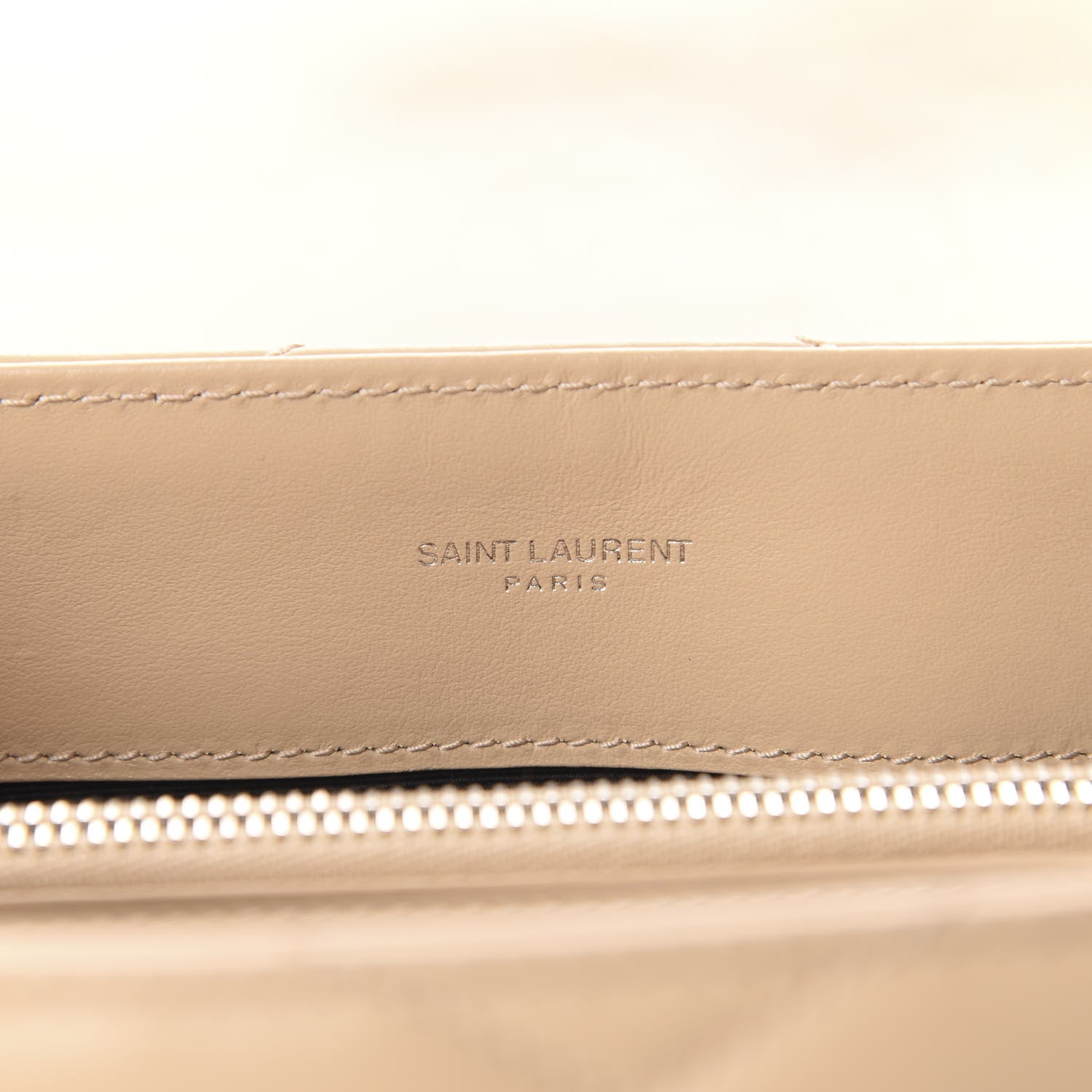 Saint Laurent Calfskin Y Quilted Monogram Medium Loulou Chain Satchel Nude Powder 9 of 11