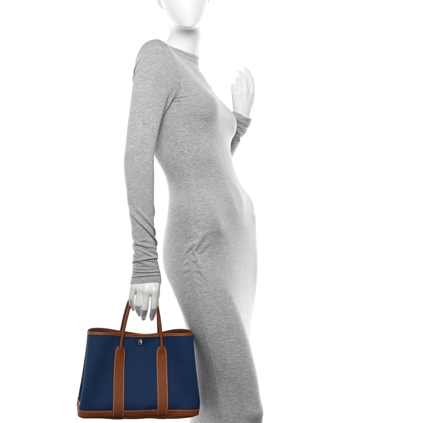 Toile Militaire Vache Country Garden Party Tote 30 Bleu France Gold