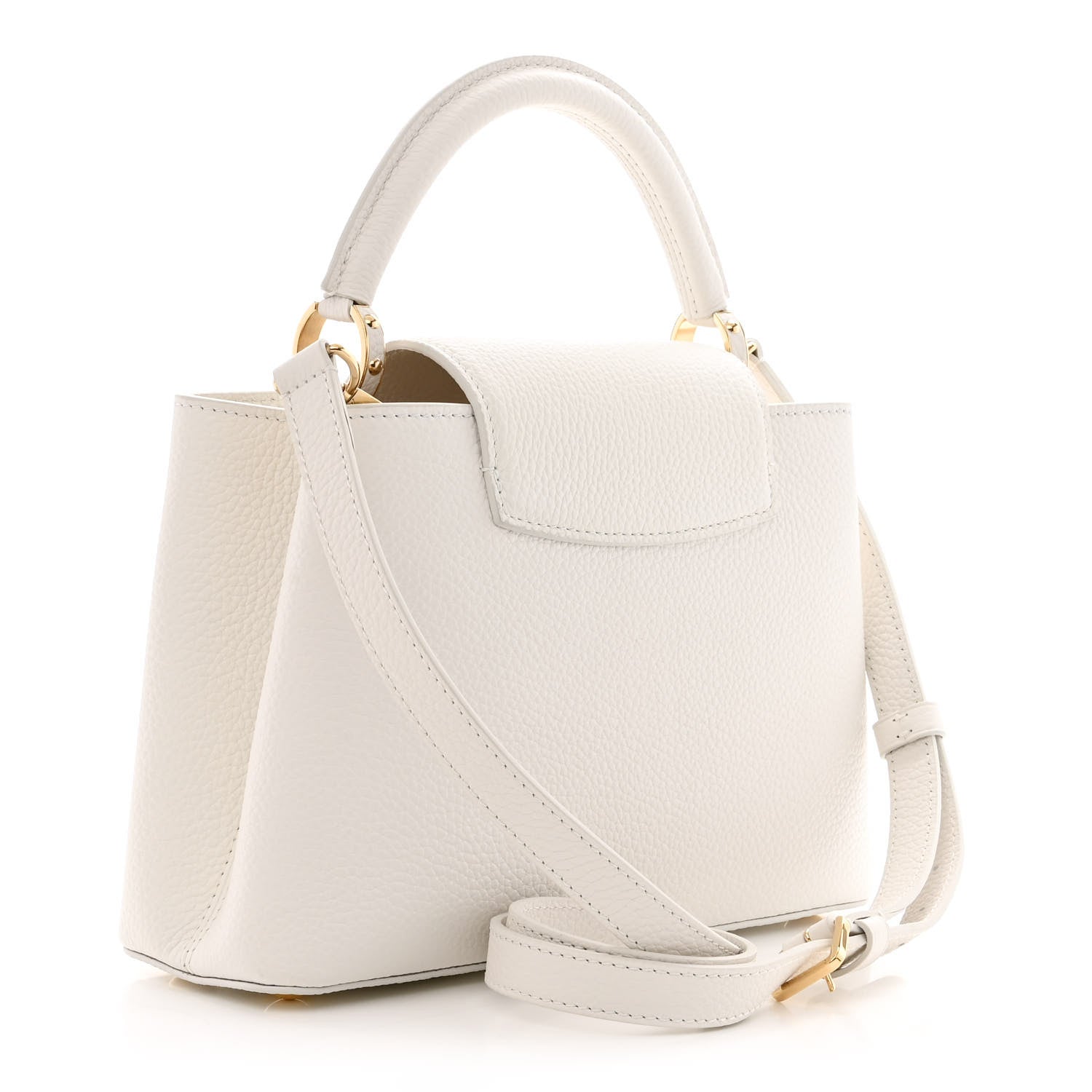 Louis Vuitton Taurillon Capucines BB Snow 3 of 9
