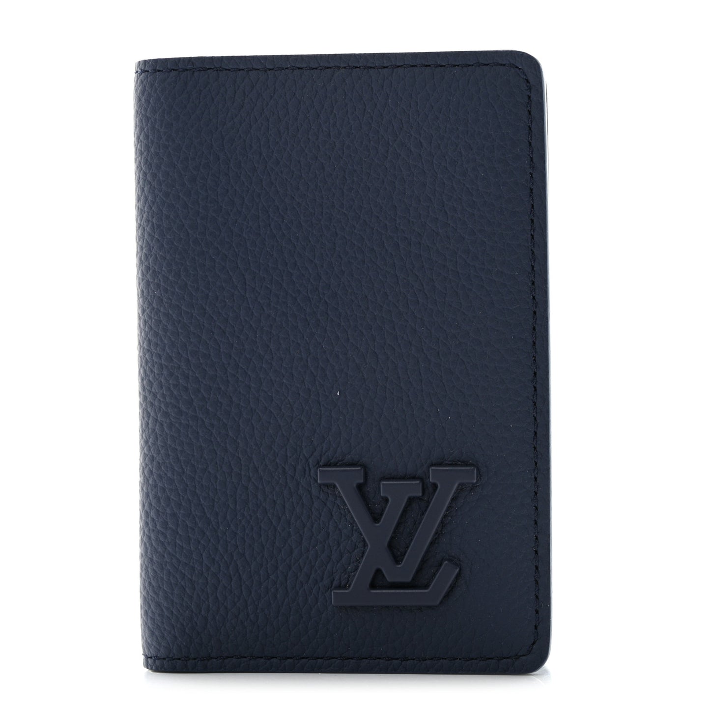 Grained Calfskin Aerogram Pocket Organizer Marine