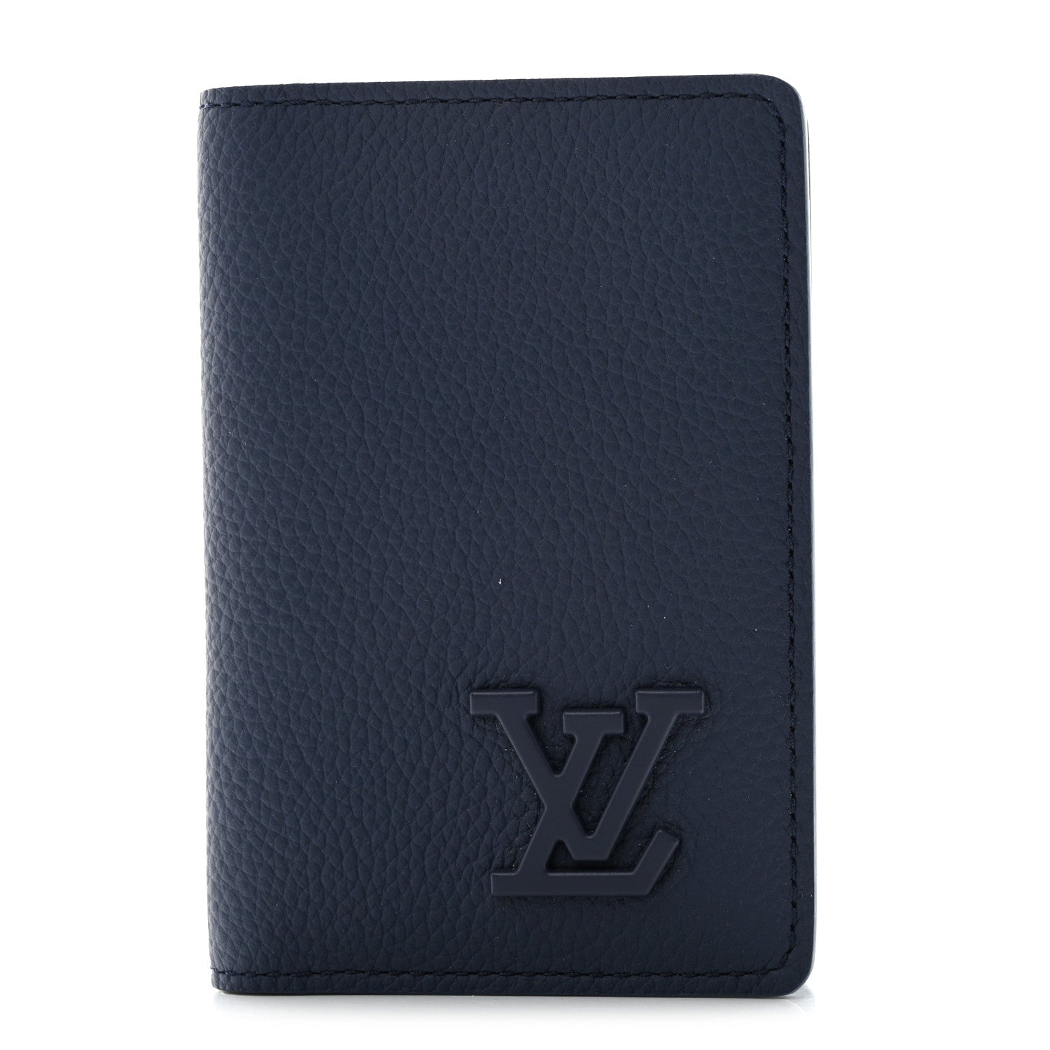 Louis Vuitton Grained Calfskin Aerogram Pocket Organizer Marine 1 of 6