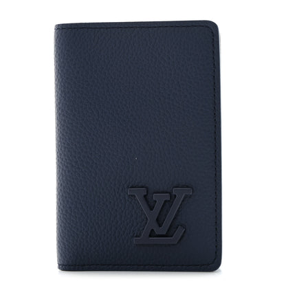 Louis Vuitton Grained Calfskin Aerogram Pocket Organizer Marine 1 of 6