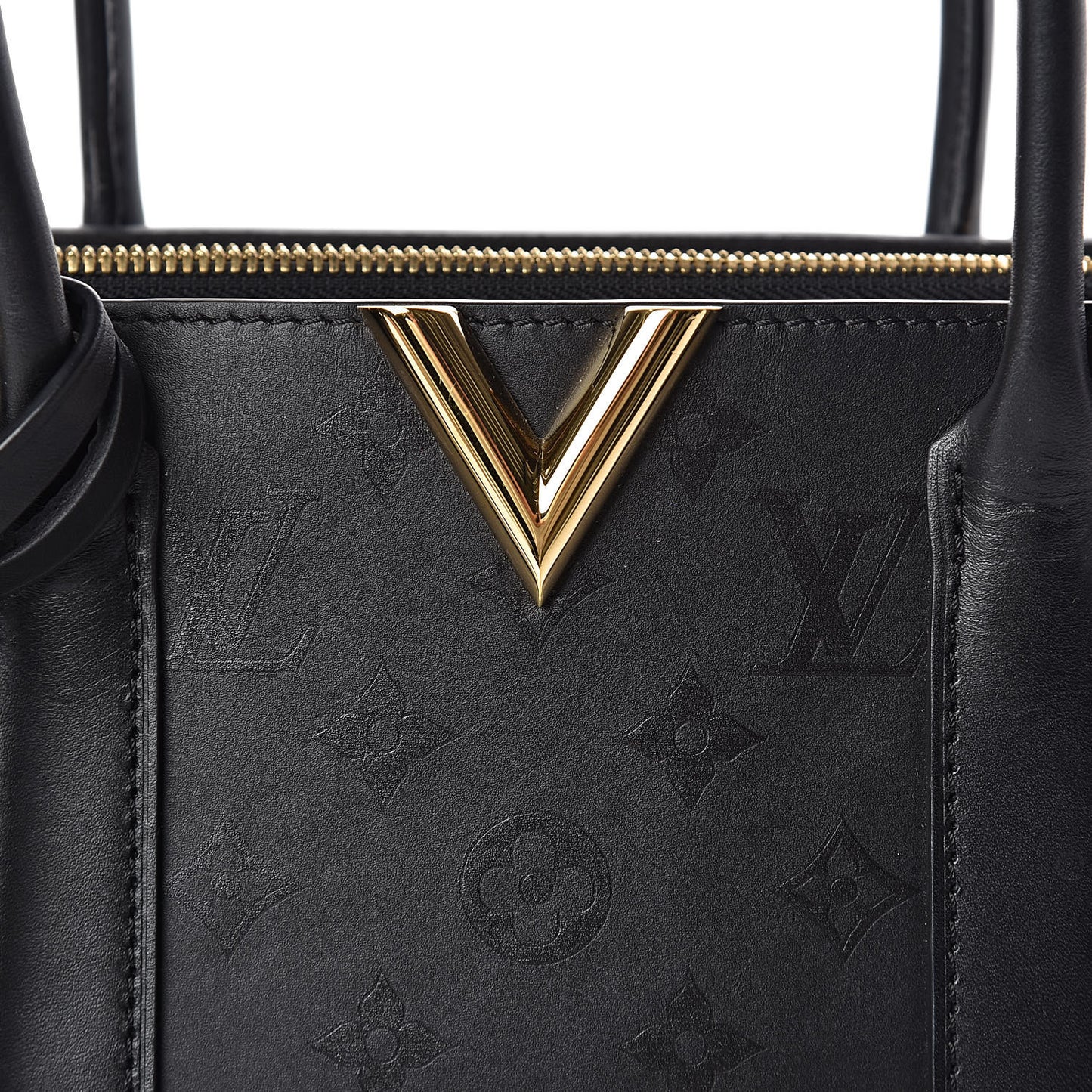 Monogram Cuir Plume Very Tote GM Black