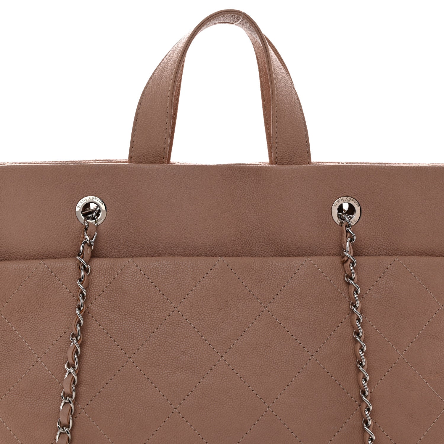 Chanel Caviar Quilted Shopping Tote Pink 8 of 12