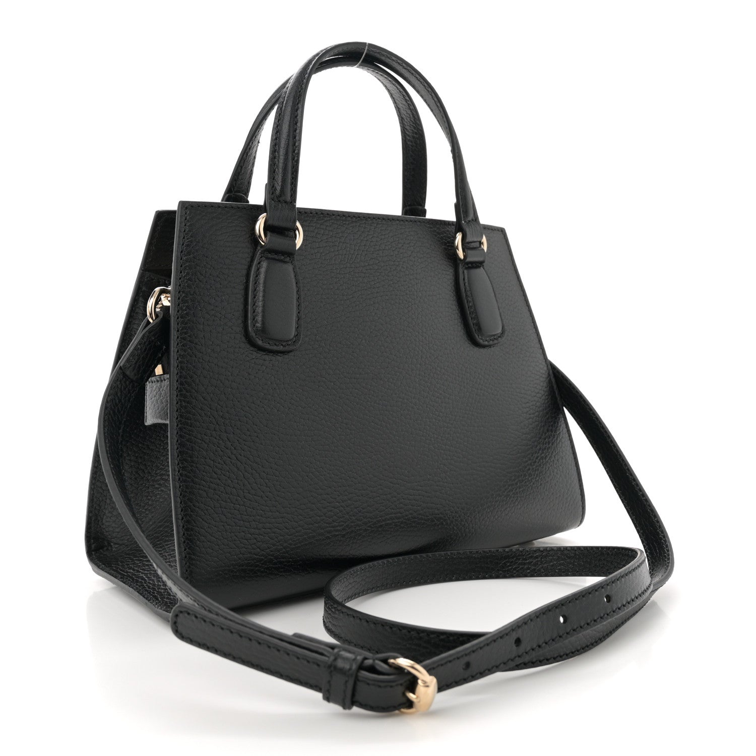 Gucci Dollar Calfskin Medium Soho Top Handle Satchel Black 3 of 10