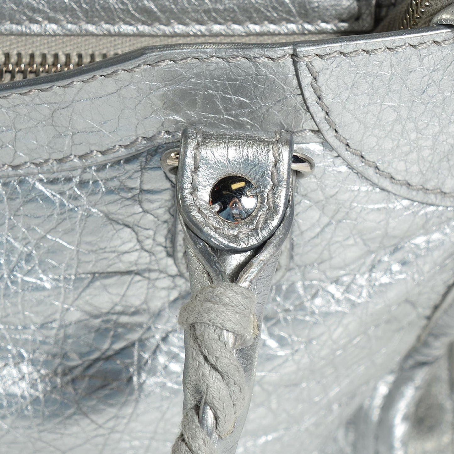 Agneau Giant 12 Silver Hardware Mini City Gris Aluminum