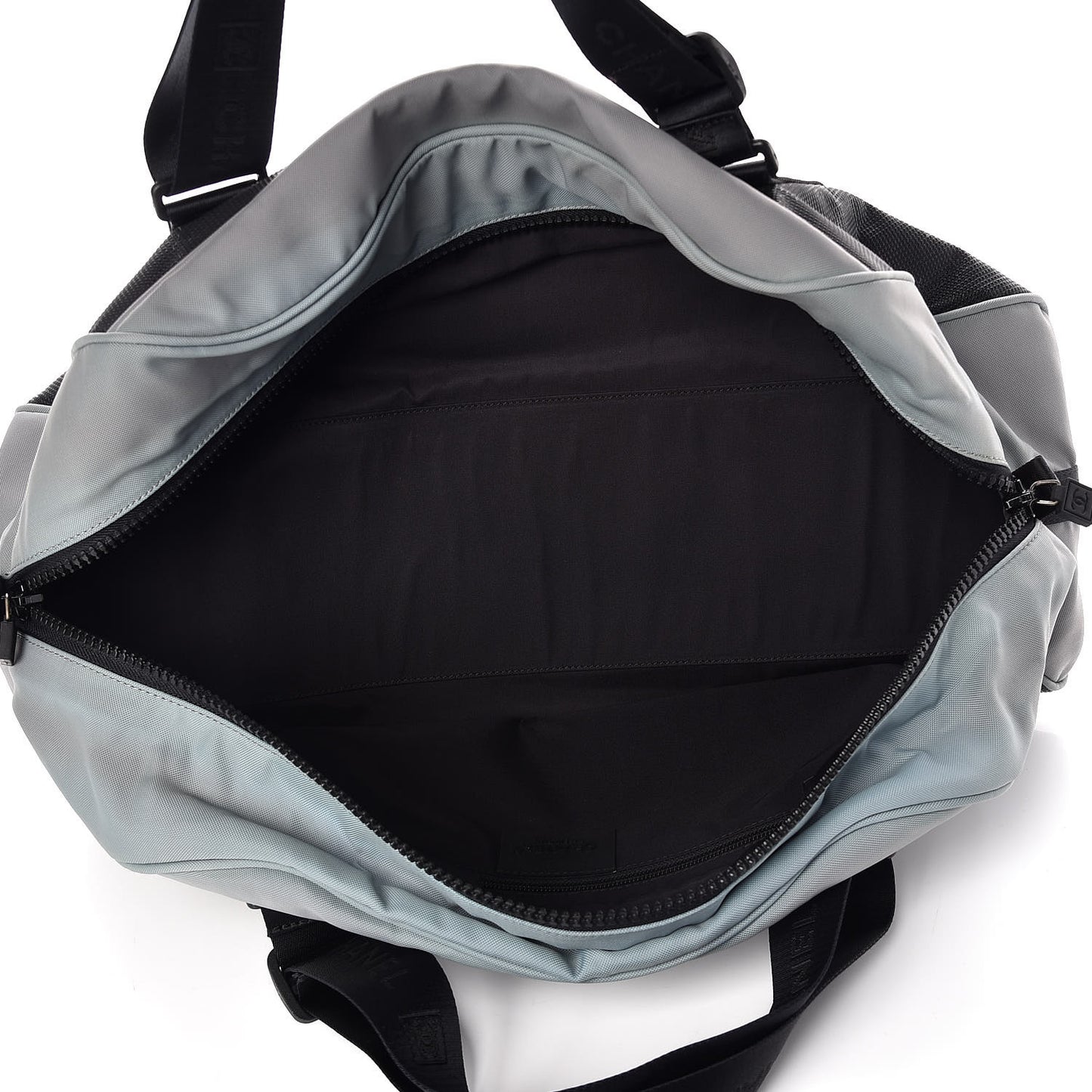 Nylon Sport Logo Duffel Black Blue