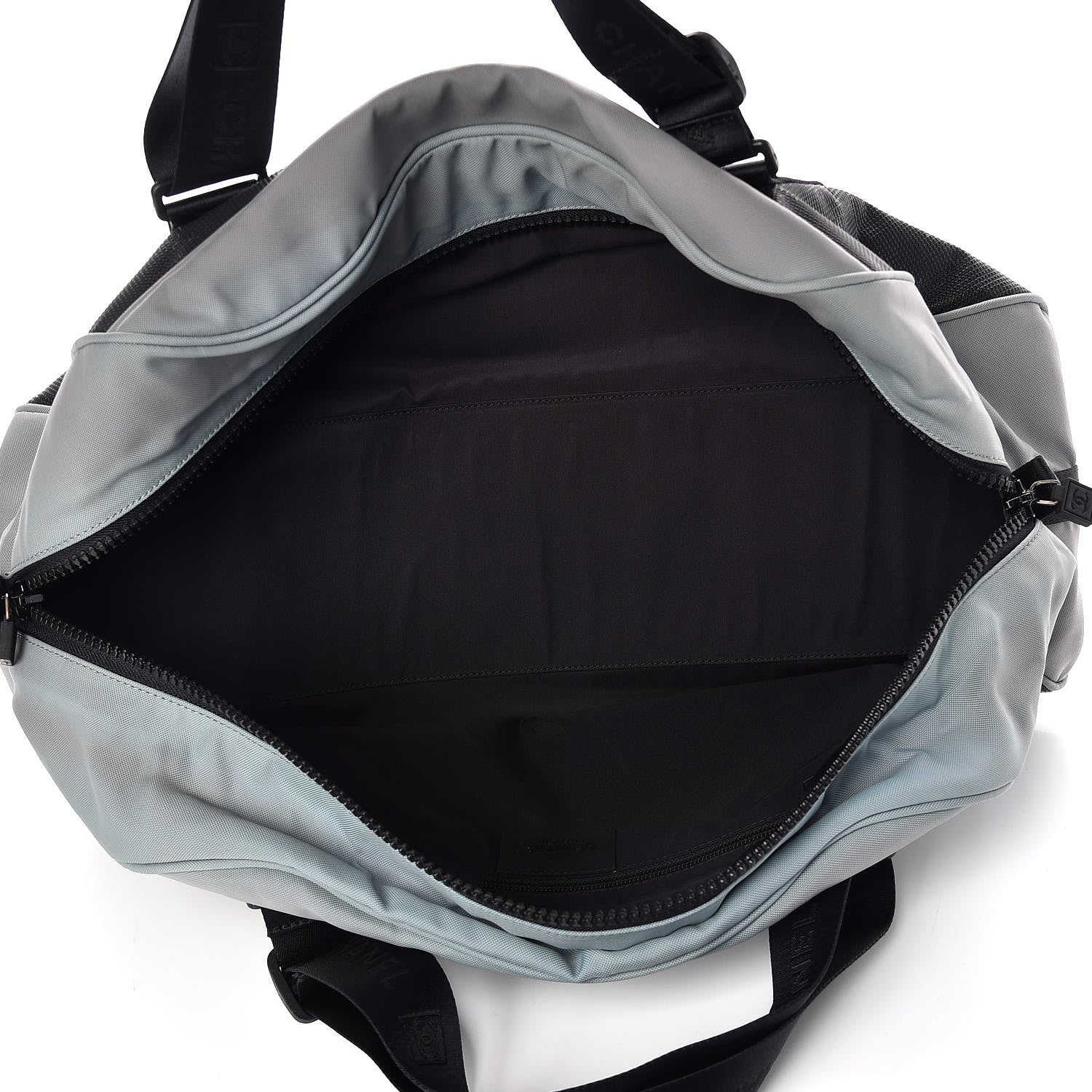 Chanel Nylon Sport Logo Duffel Black Blue 8 of 16