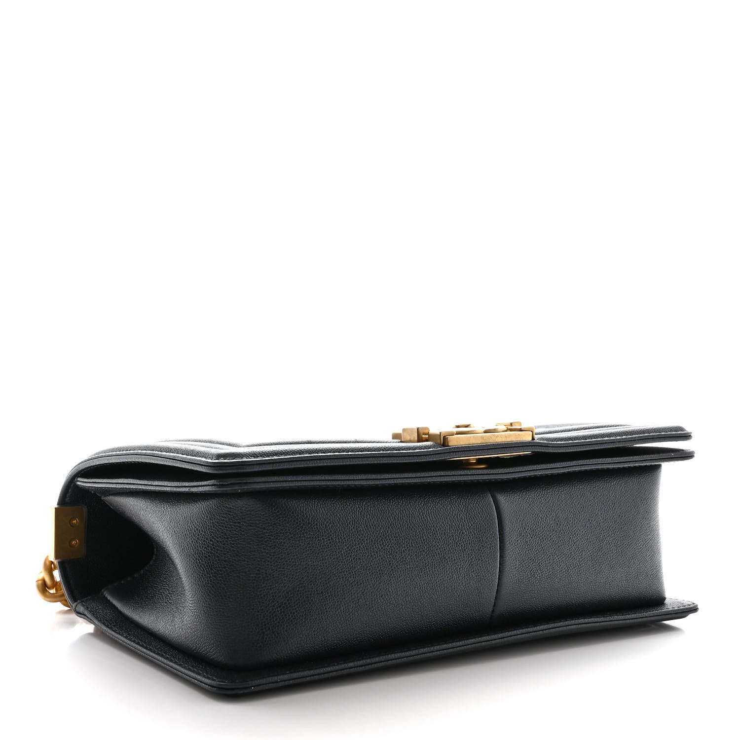 Chanel Caviar Quilted Medium Boy Flap Dark Navy Blue 4 of 12