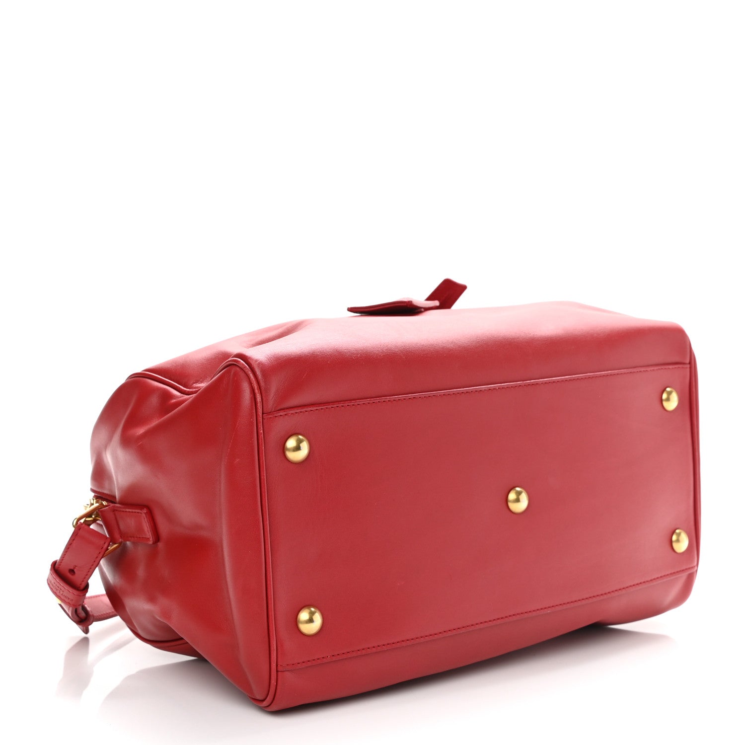 Saint Laurent Calfskin Classic Duffle 6 Red 4 of 15