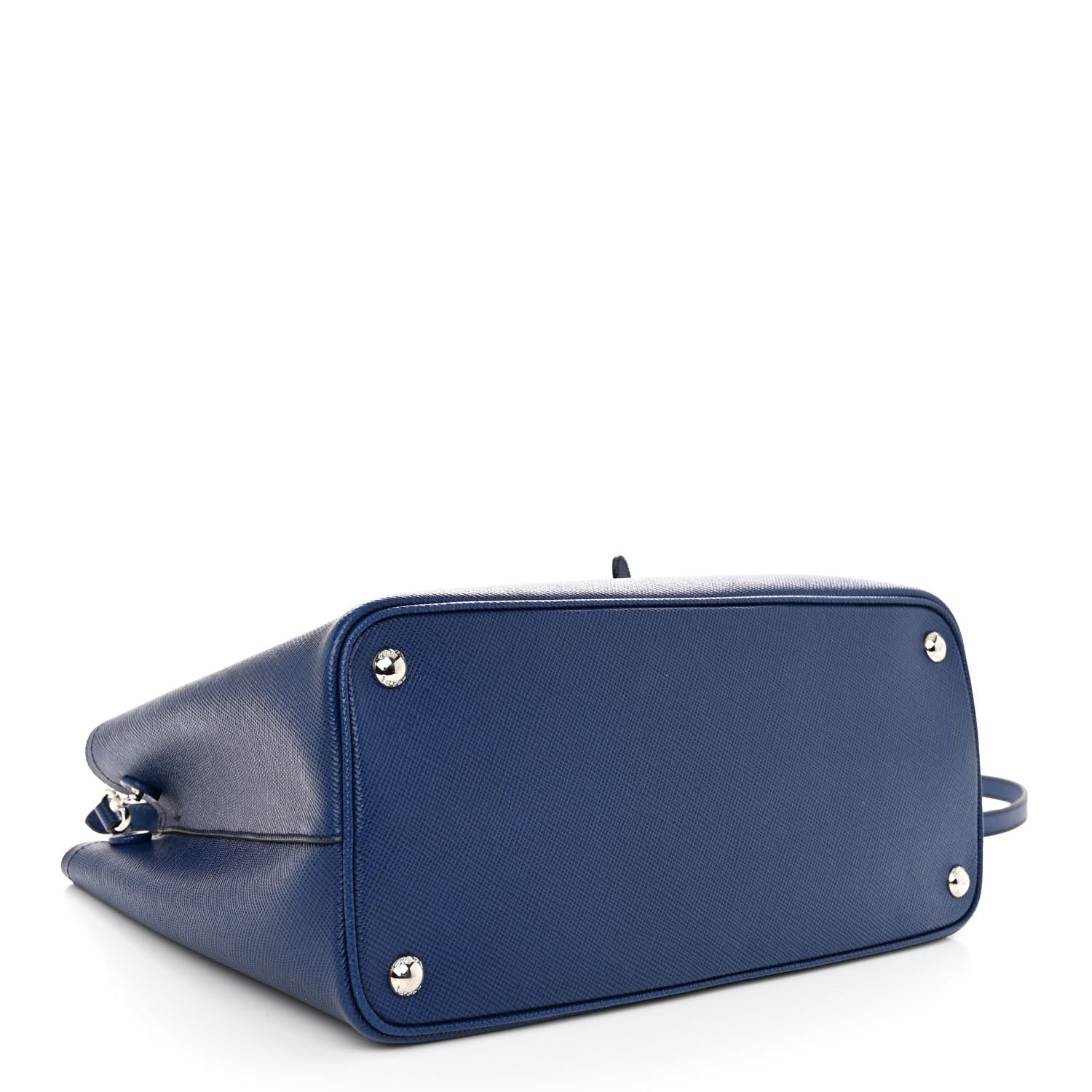 Prada Saffiano Cuir Small Double Handle Tote Inchiostro 4 of 9