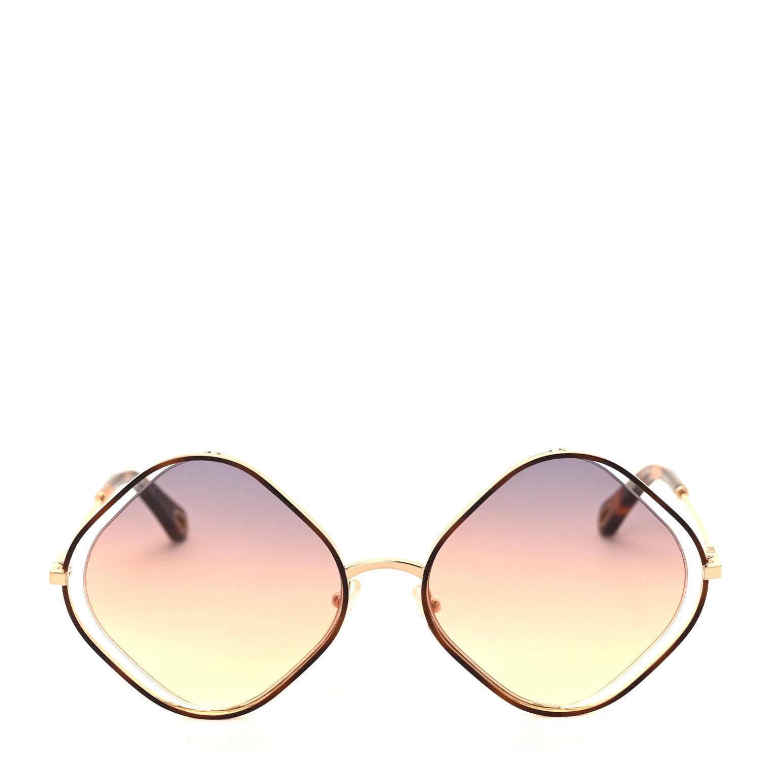 Chloe Metal Oversized Sunglasses CE159S Gold 2 of 7
