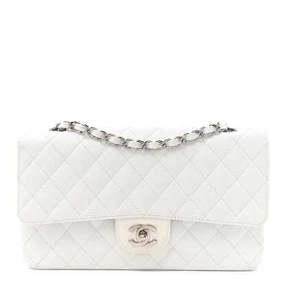Chanel Caviar Quilted Medium Double Flap White 1 of 13