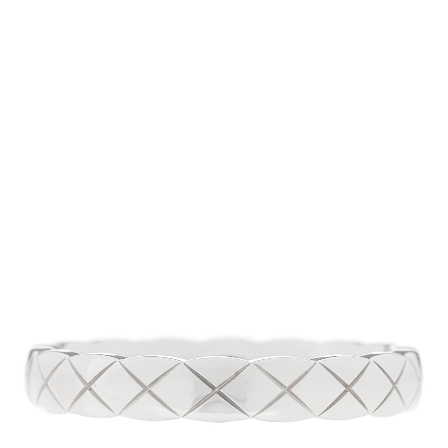 Chanel 18K White Gold Mini Coco Crush Ring 52 6 3 of 5