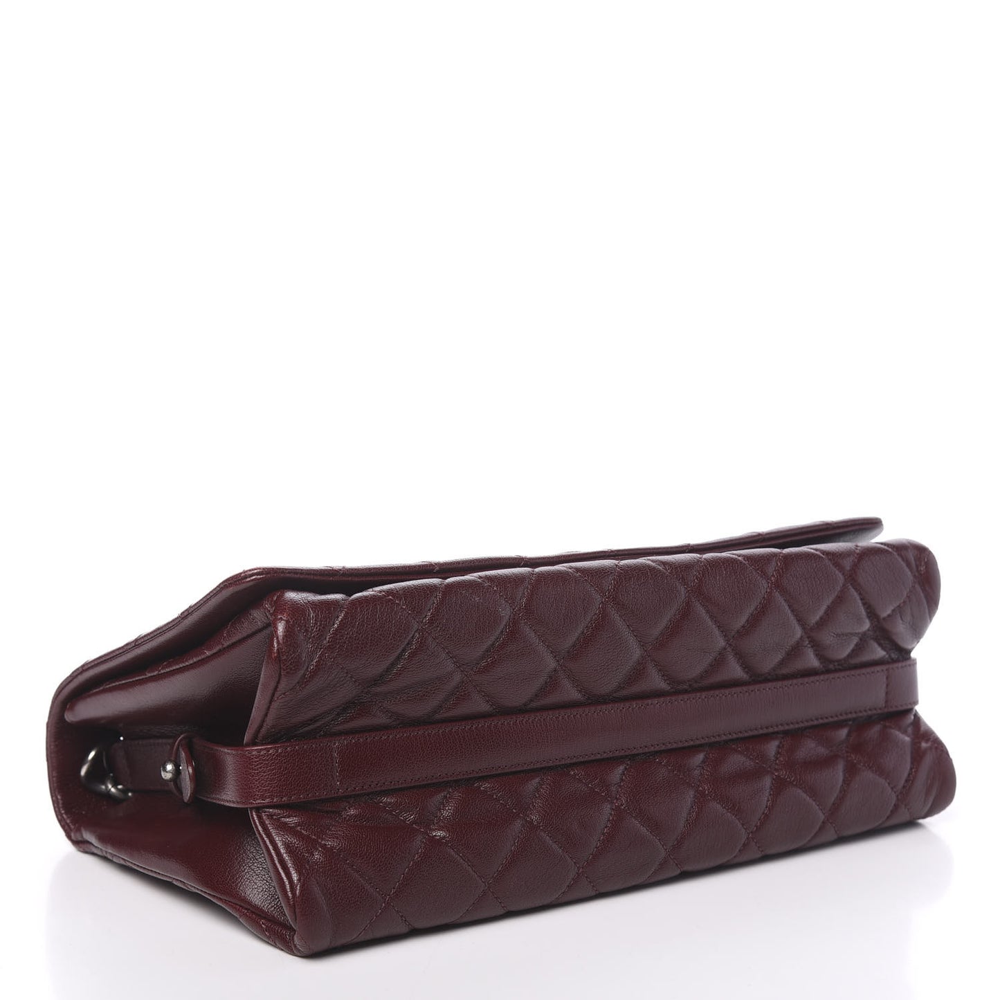 Goatskin Quilted Large City Rock Flap Burgundy