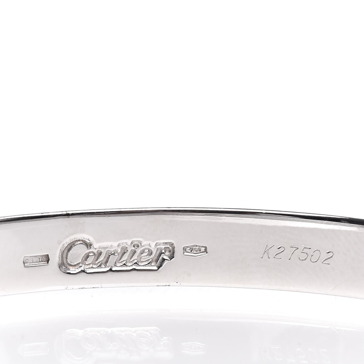 18K White Gold LOVE Bracelet 17