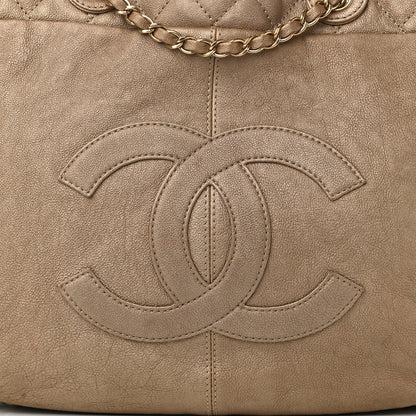 Chanel Calfskin Large Trianon Tote Gold 8 of 12