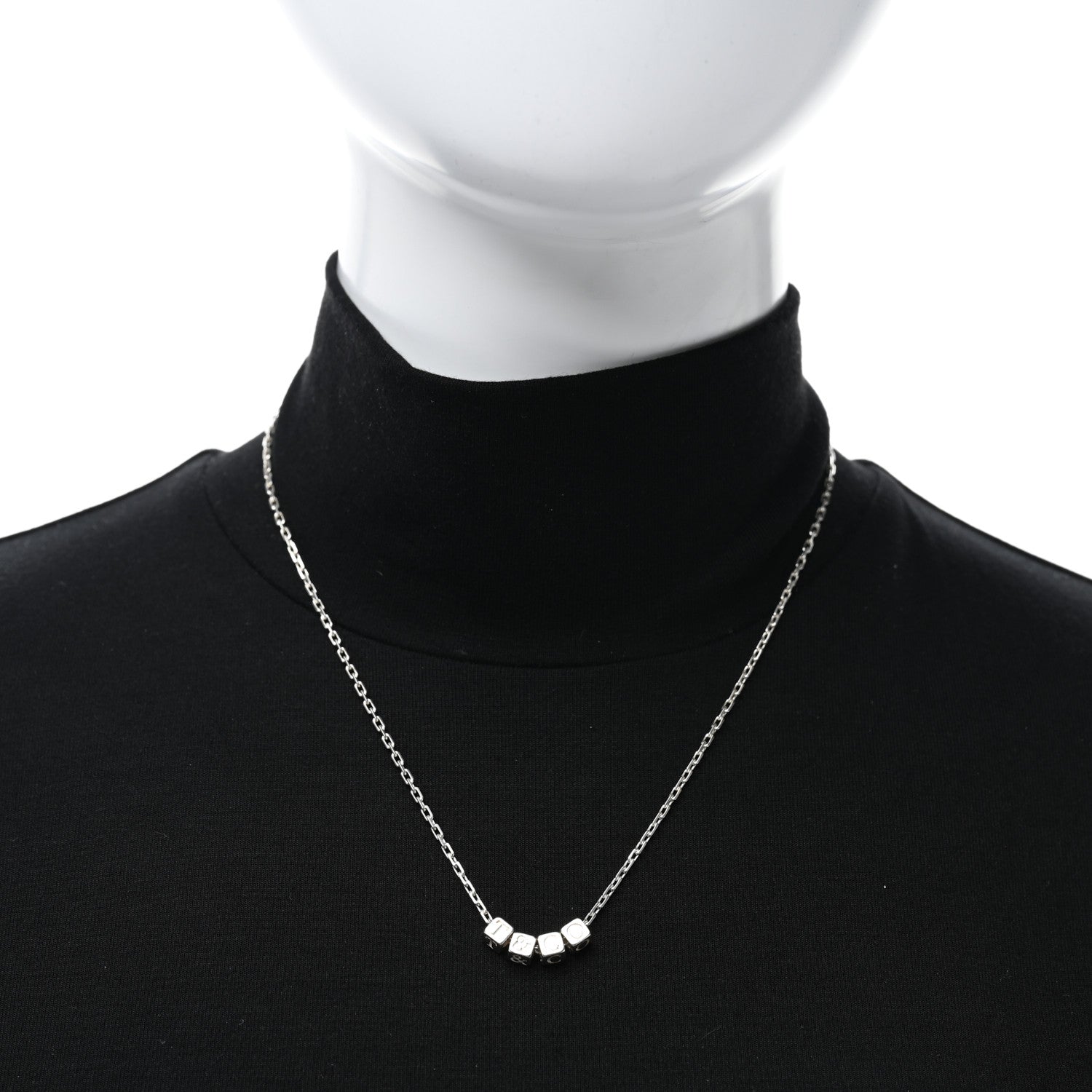 Tiffany Sterling Silver T&CO Cube Pendant Necklace 3 of 4