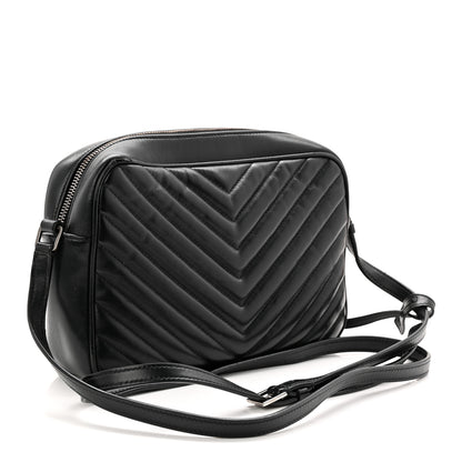 Saint Laurent Calfskin Matelasse Monogram Lou Camera Bag Black 3 of 12