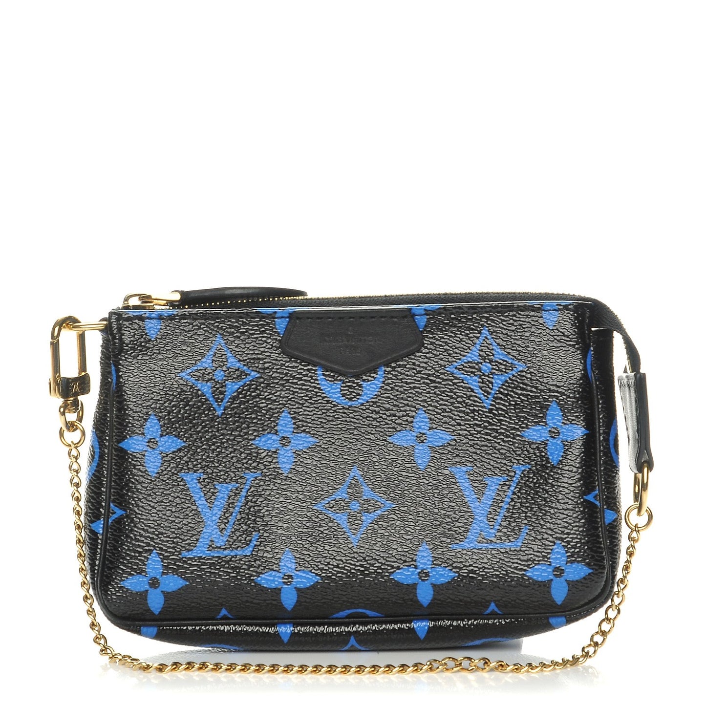 Colored Monogram Mini Pochette Accessories Blue Black