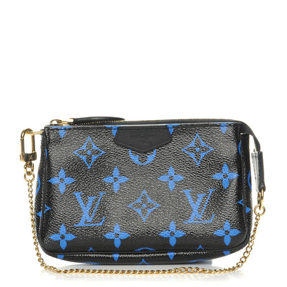 Louis Vuitton Colored Monogram Mini Pochette Accessories Blue Black 1 of 8
