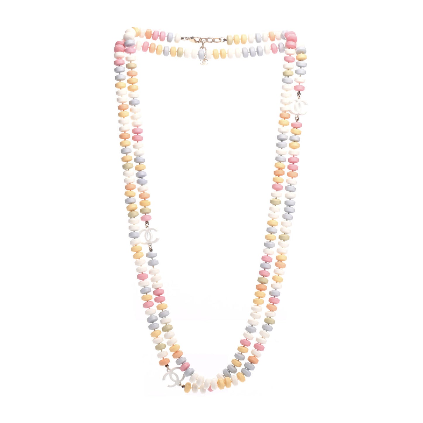 Candy CC Double Strand Necklace Multicolor