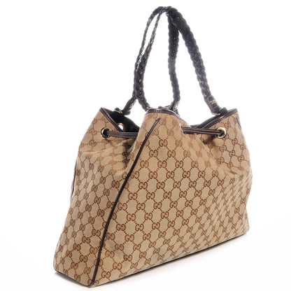 Gucci Monogram Peggy Braided Tote Brown 3 of 7