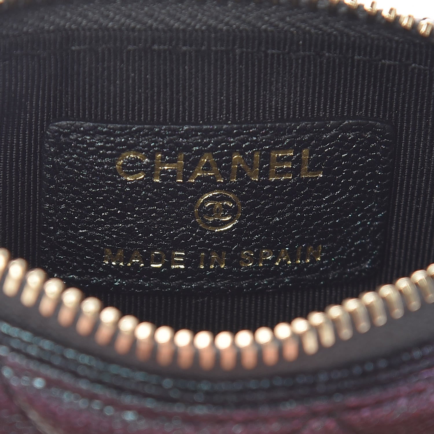 Chanel Iridescent Caviar Quilted Flap Zip Card Holder Black 6 of 9