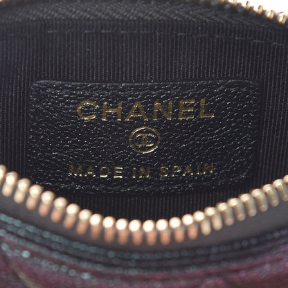 Chanel Iridescent Caviar Quilted Flap Zip Card Holder Black 6 of 9