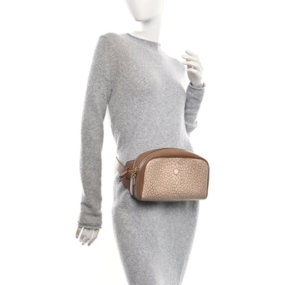 Burberry Calfskin Stingray Print Cube Bumbag Light Sand 2 of 11