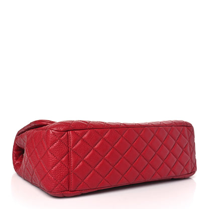 Chanel Calfskin Quilted Small XXL Travel Flap Bag Red 4 of 10