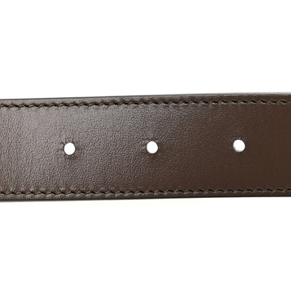 Gucci GG Supreme Monogram Plutone Calfskin Double G Reversible 30mm Belt 85 34 Beige Ebony Brown 4 of 6