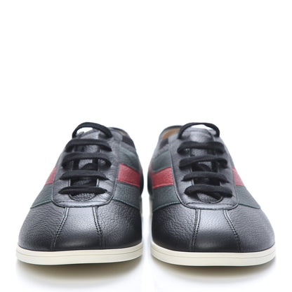 Gucci Grained Calfskin Mens Web Falacer Sneakers 8.5 Black 2 of 8