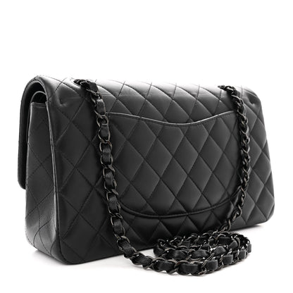 Chanel Lambskin Quilted Medium Double Flap So Black 4 of 11