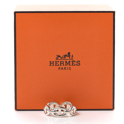 Hermes Sterling Silver PM Chaine d'Ancre Enchainee Band Ring 51 5.75 6 of 6