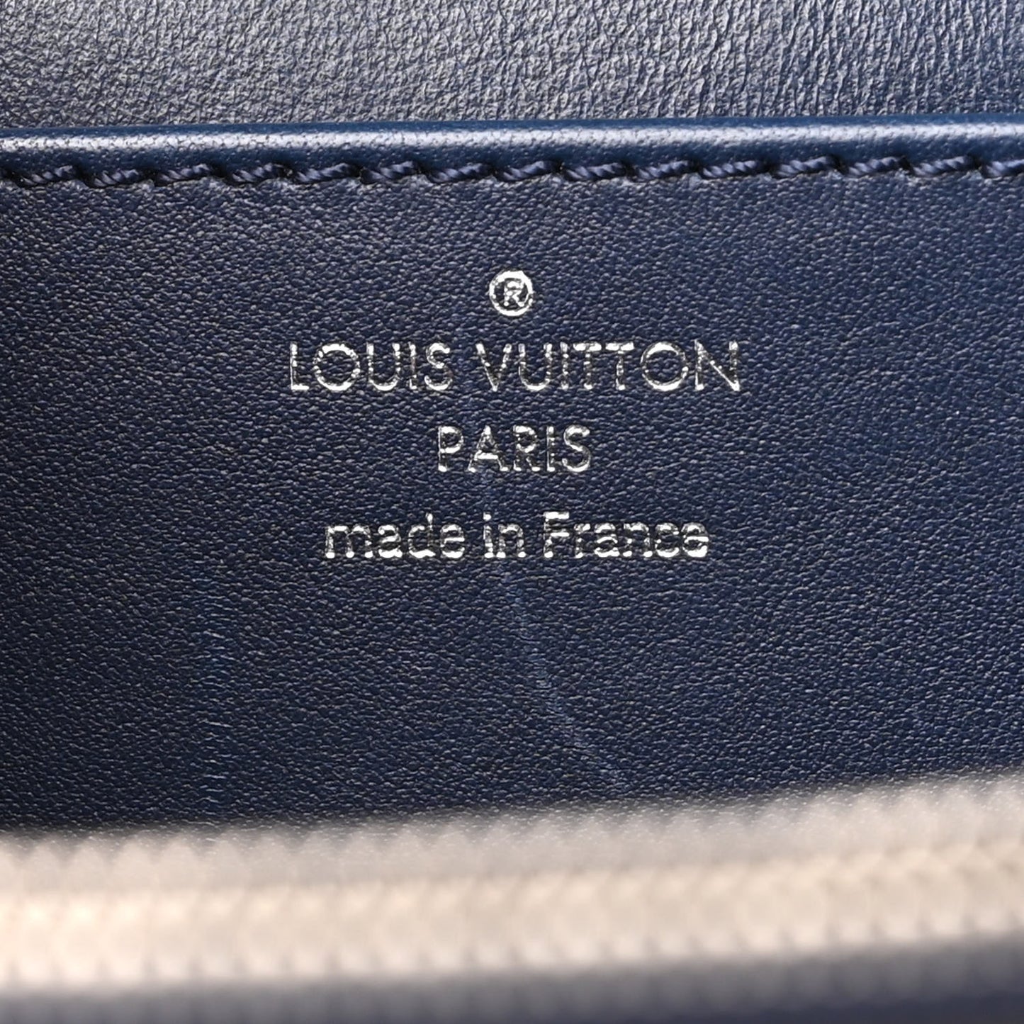 Grained Calfskin Vivienne NM Blue Marine