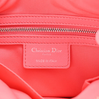 Christian Dior Lambskin Cannage Granville Polochon Coral 6 of 9