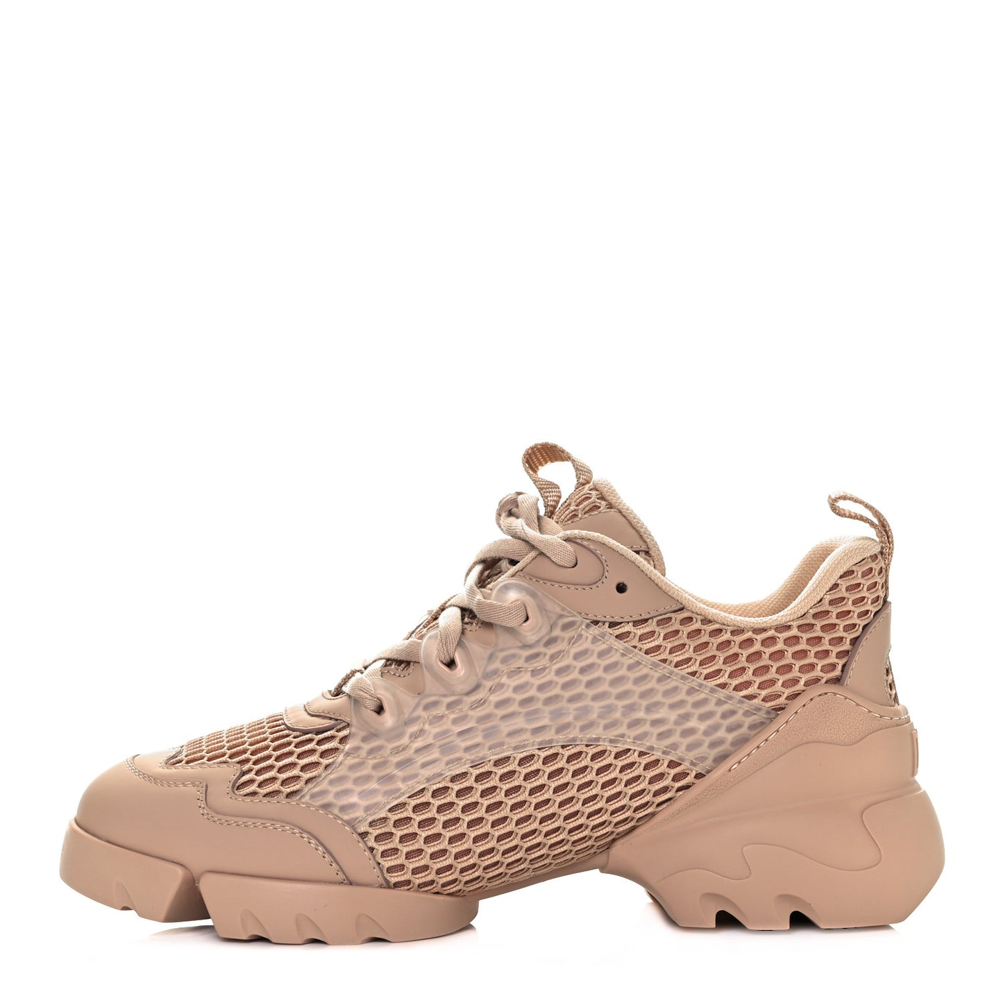 Resille Calfskin D-Connect Sneakers 39 Nude