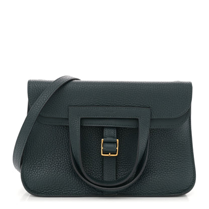 Hermes Taurillon Clemence Halzan 25 Vert Cypress 1 of 10