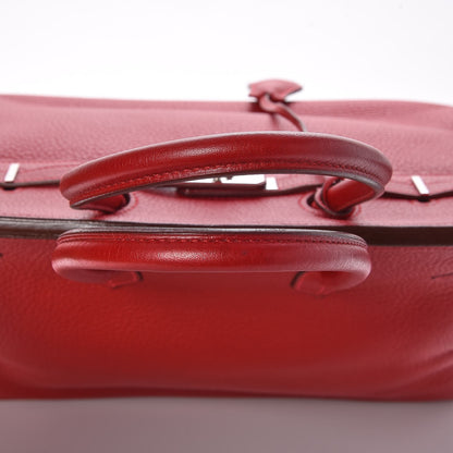 Hermes Taurillon Clemence Birkin 35 Rouge Casaque 32 of 33