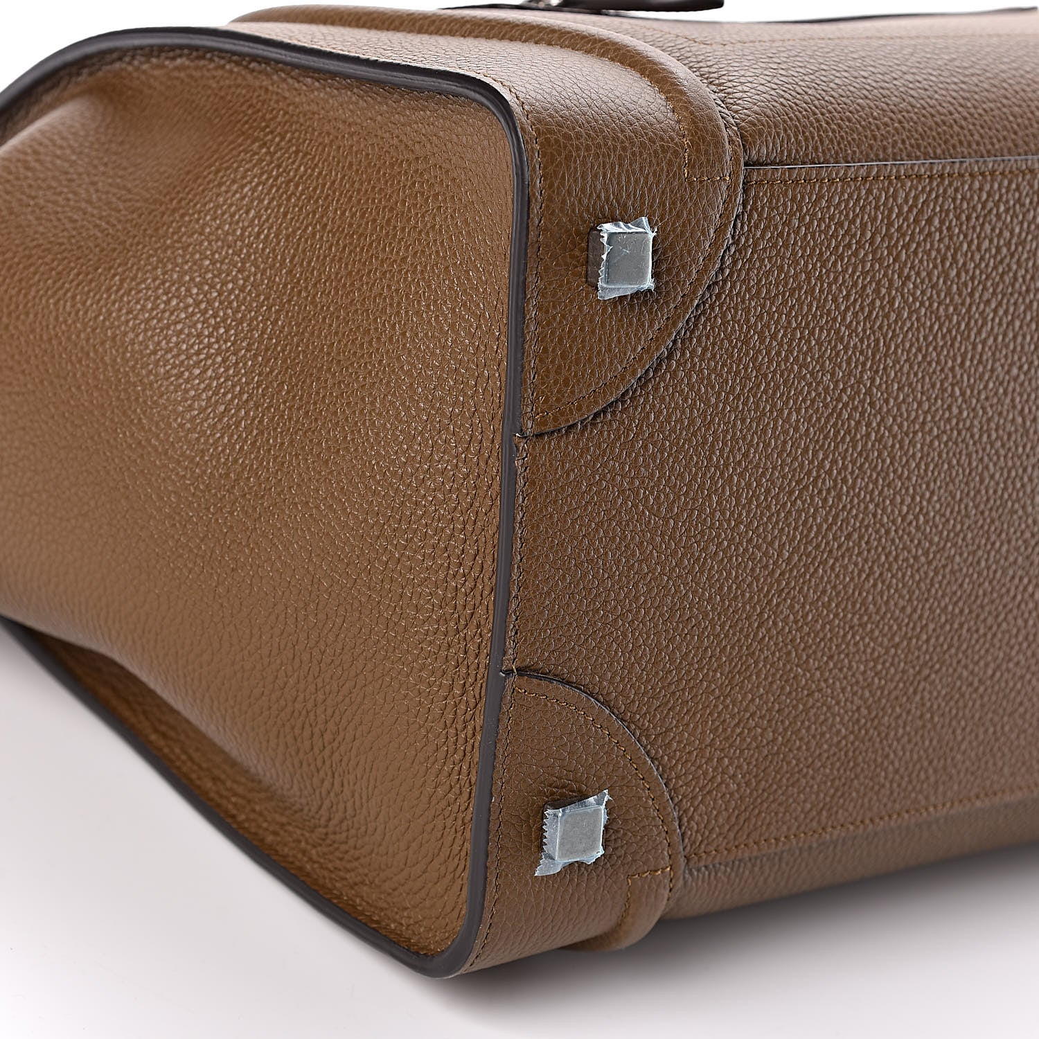 Celine Drummed Calfskin Mini Luggage Moss Green 7 of 9