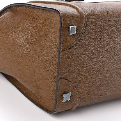 Celine Drummed Calfskin Mini Luggage Moss Green 7 of 9