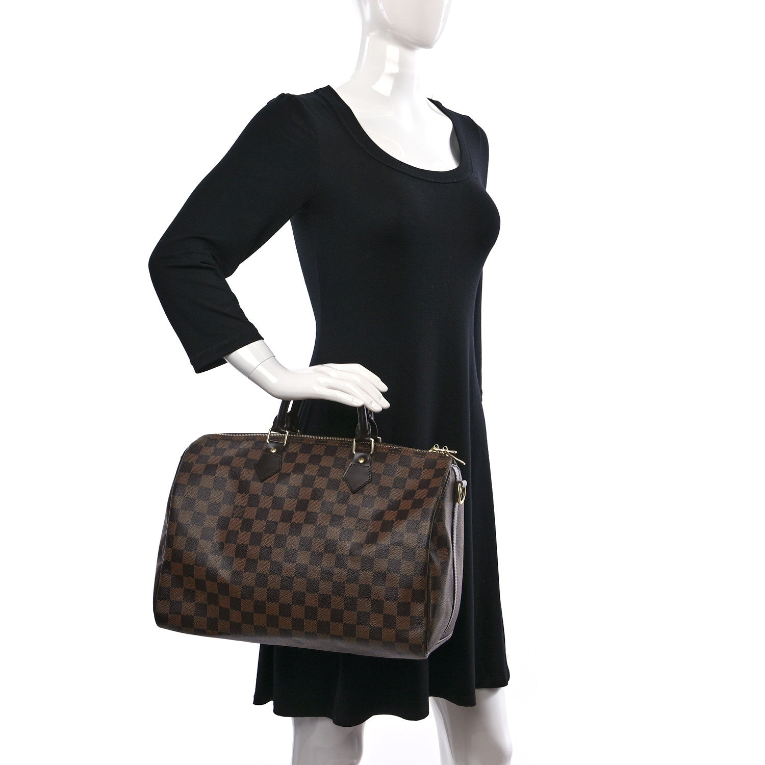 Louis Vuitton Damier Ebene Speedy Bandouliere 35 3 of 11