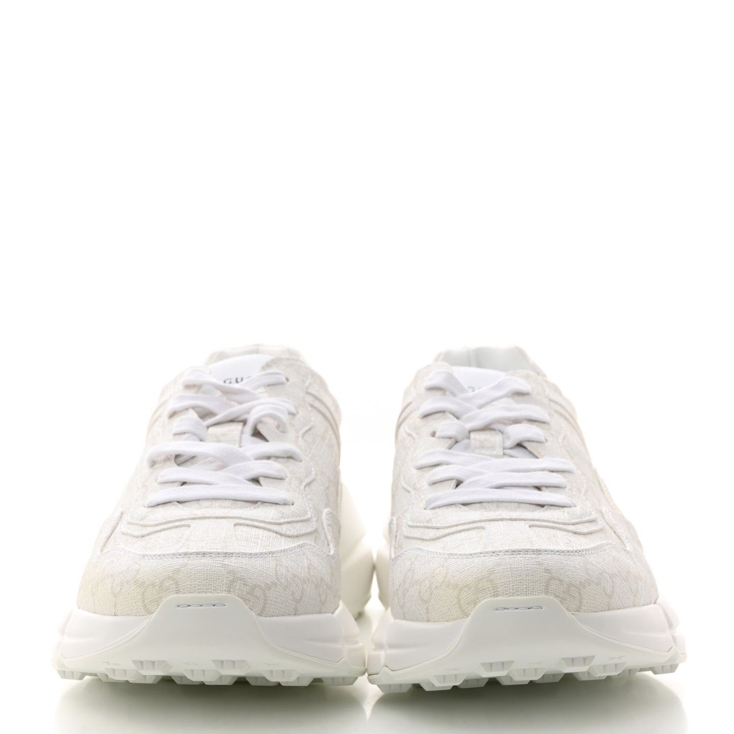 GG Supreme Monogram Womens Rhyton Sneakers 39.5 White