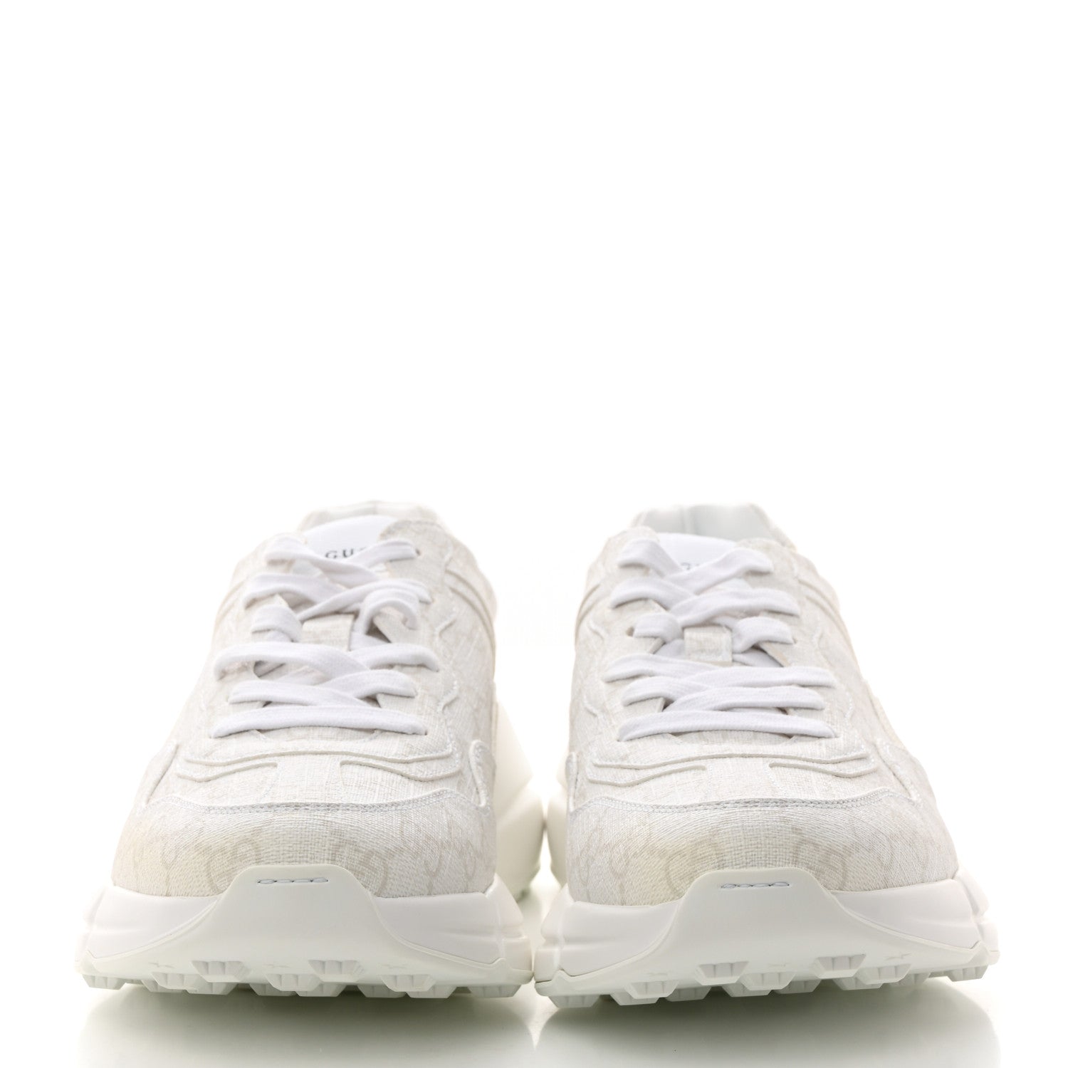Gucci GG Supreme Monogram Womens Rhyton Sneakers 39.5 White 2 of 9