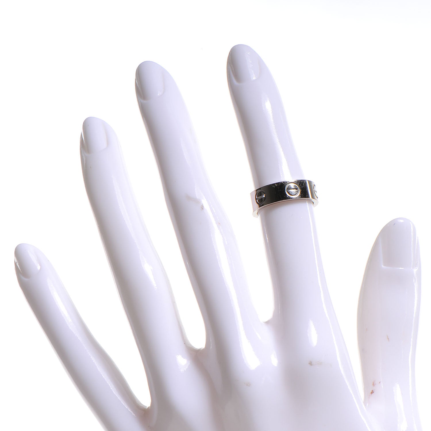 Cartier 18K White Gold 5.5mm LOVE Ring 48 4.5 2 of 4